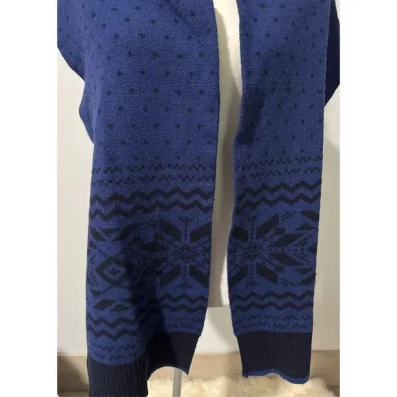 Banana Republic NWT blue snow flake polka dot print scarf wool cotton blend